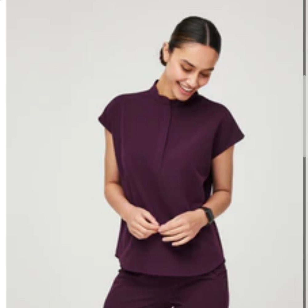 Figs purple scrub top